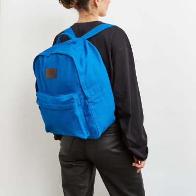 Custom made canvas Backpack for adult blue scaled from supreme creations us
